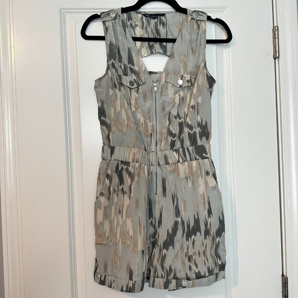 A/X ARMANI EXCHANGE | Women’s Sleeveless Romper w/ pockets | Gray | Size: 2 - Picture 1 of 13